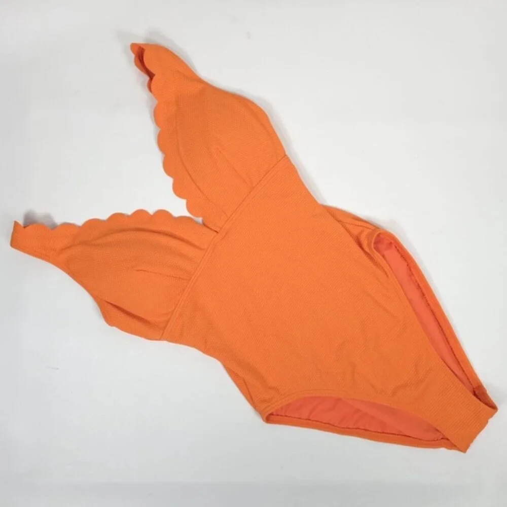 NWT Kate Spade One Piece Swimsuit Satsuma Orange S9B428A‎ Size S